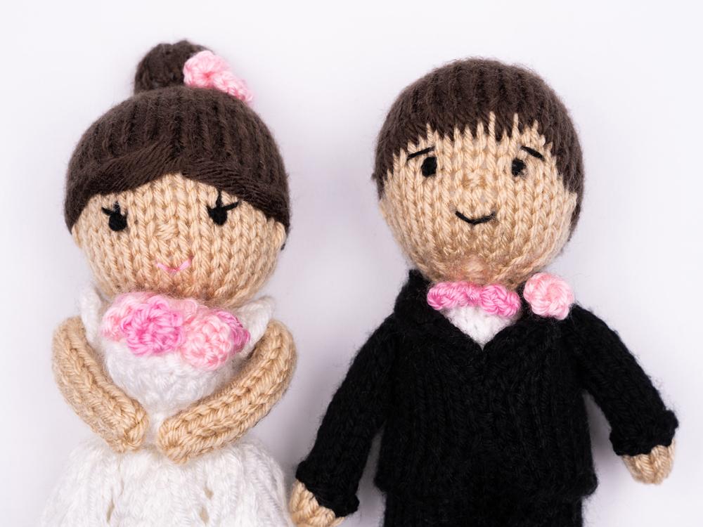 NEW Bride and Groom Dolls knitting pattern Amanda Berry